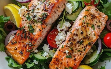 grilled salmon salad