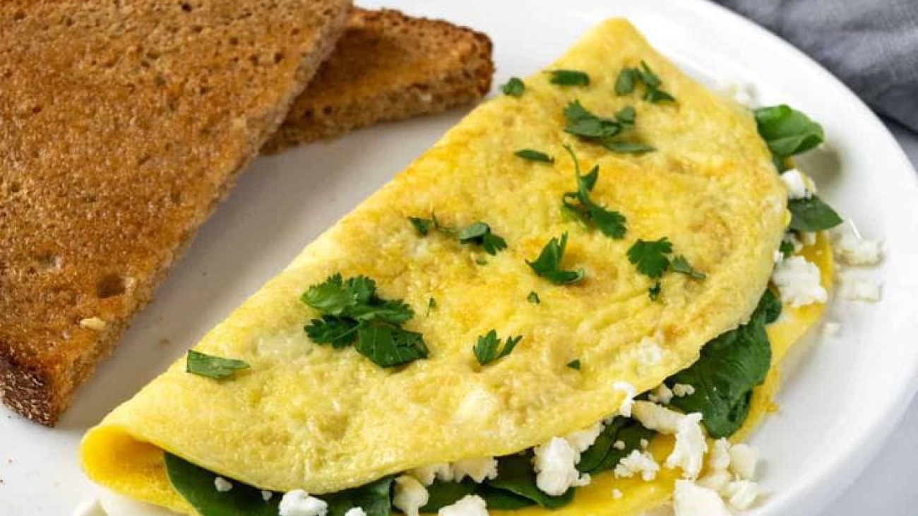 spinach and tofu omellete
