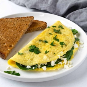 spinach and tofu omellete