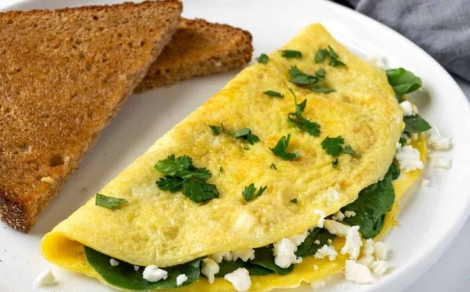 spinach and tofu omellete