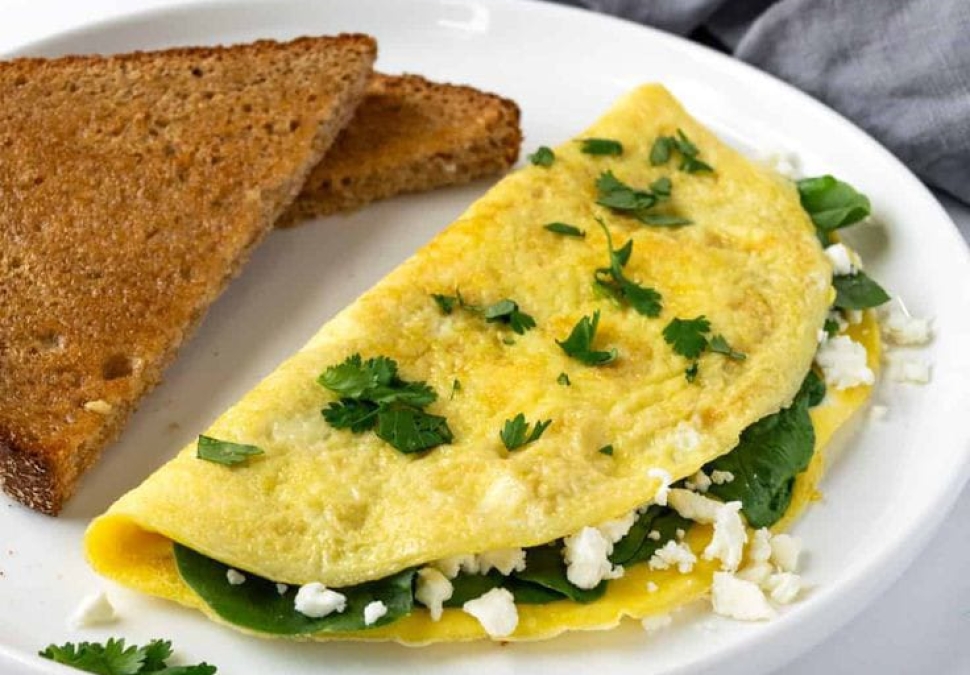 spinach and tofu omellete